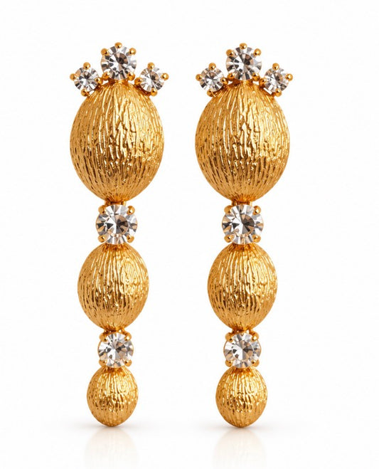 Vesper Gold & Crystal Drop Earrings