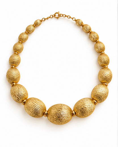 Maxine – Textured Gold Statement Necklace